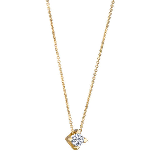 Collar 750/oro amarillo de 18 quilates Diamante 0.10 ct, w-si 40-42 cm