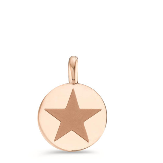 Charm-Anhänger Symbol Stern Roségold aus Edelstahl glänzend Ø11 mm