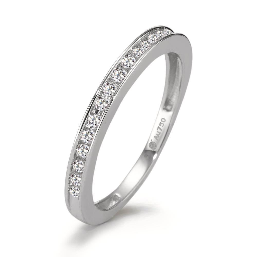 Bague d'éternité Or blanc 18K Diamant 0.15 ct, 15 Pierres, w-si