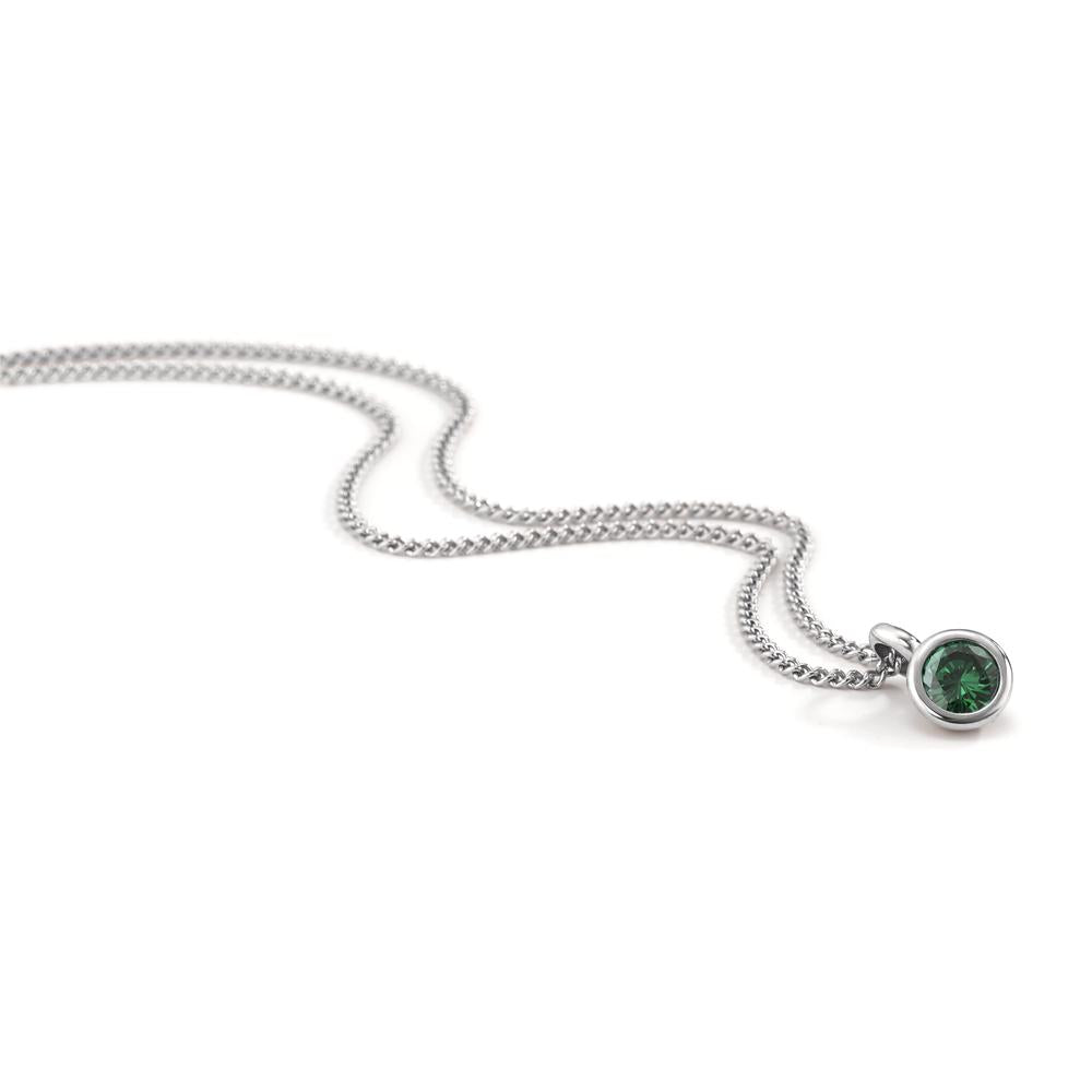 Halskette Joy Edelstahl mit Jungle Green Zirkonia