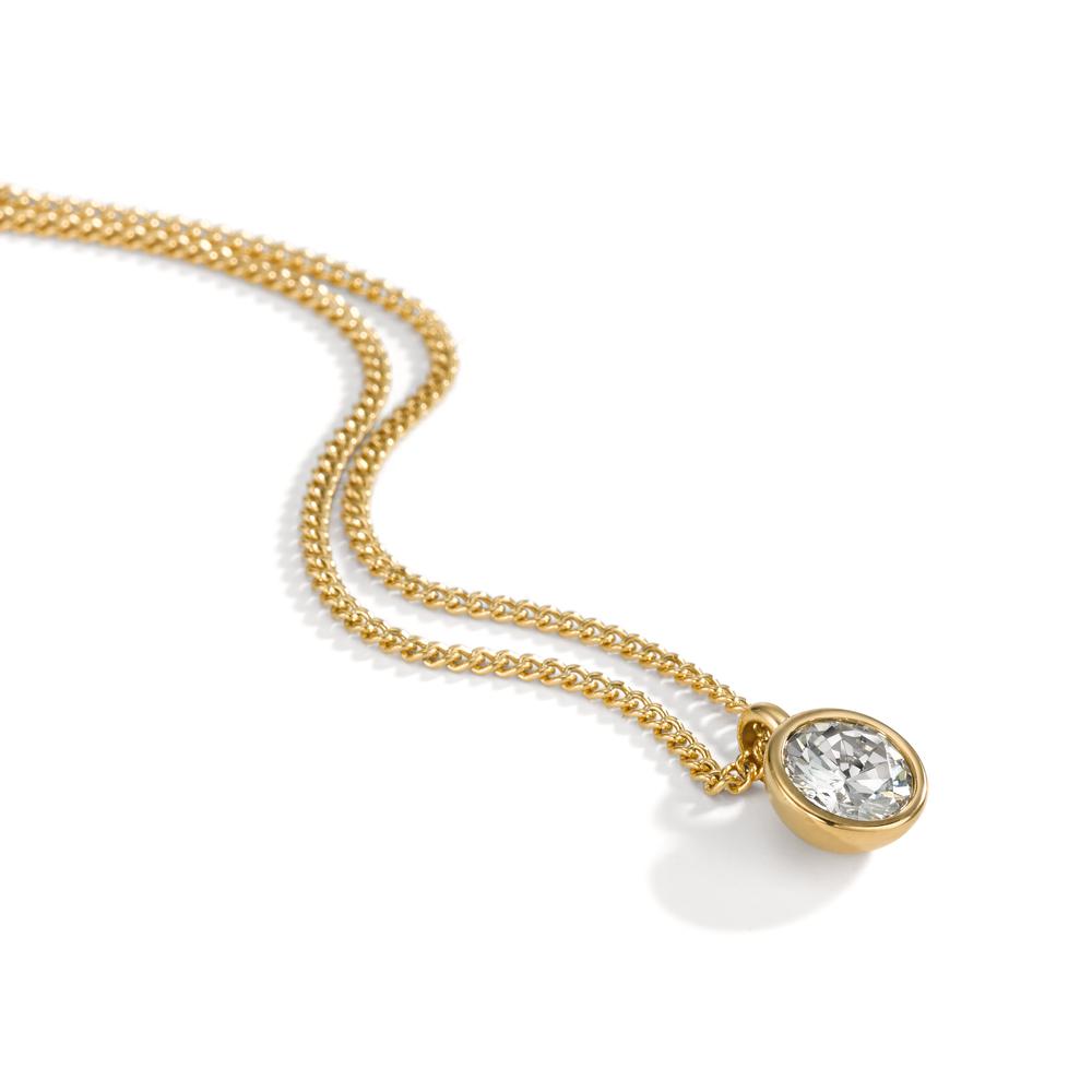 Halskette Joy Gold aus Edelstahl mit Crystal White Zirkonia