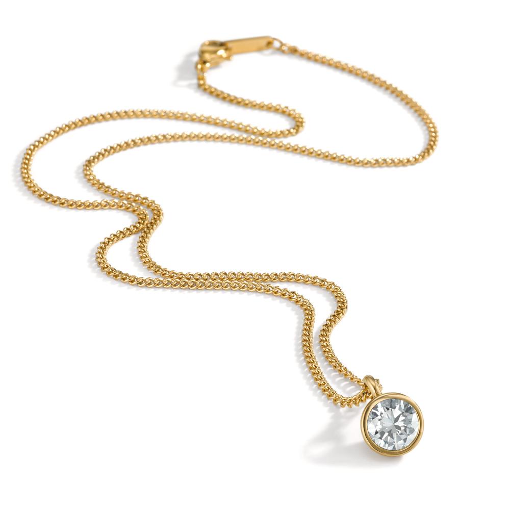 Halskette Joy Gold aus Edelstahl mit Crystal White Zirkonia