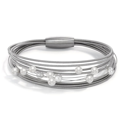 Bracelet Acier inoxydable perle de culture 17 cm