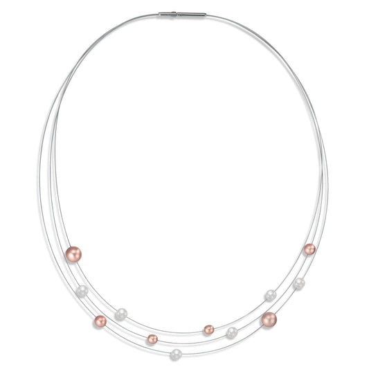 Collana Acciaio inossidabile, Alluminio Perla di conchiglia 42 cm