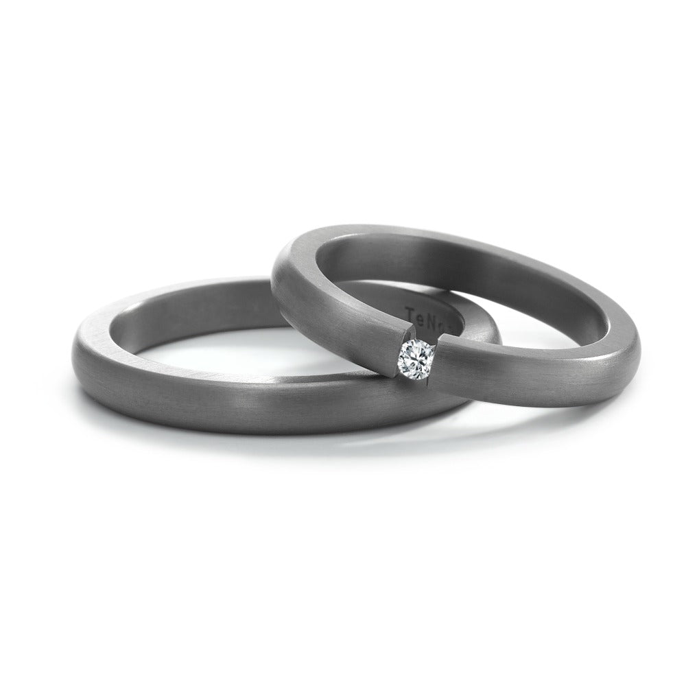 Anello del partner 999 Tantalio Diamante 0.05 ct, w-si