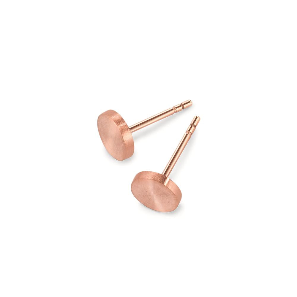 Ohrstecker Pura Rosé aus Edelstahl mit Comfort-Steckverschluss, Ø7mm