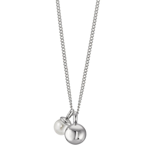 Collana Acciaio inossidabile Perla di conchiglia 45 cm Ø8 mm