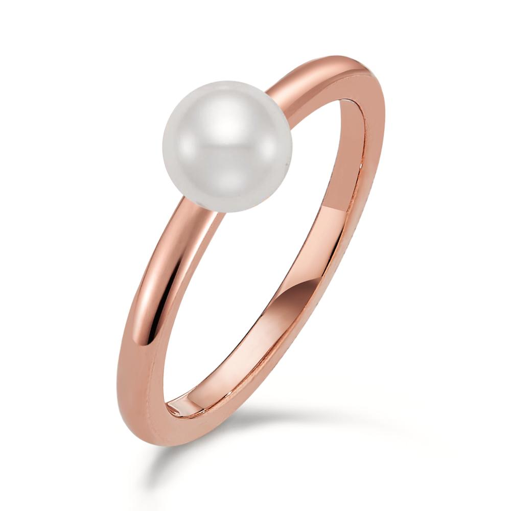 Ring Stainless steel Rose IP coated Shell pearl