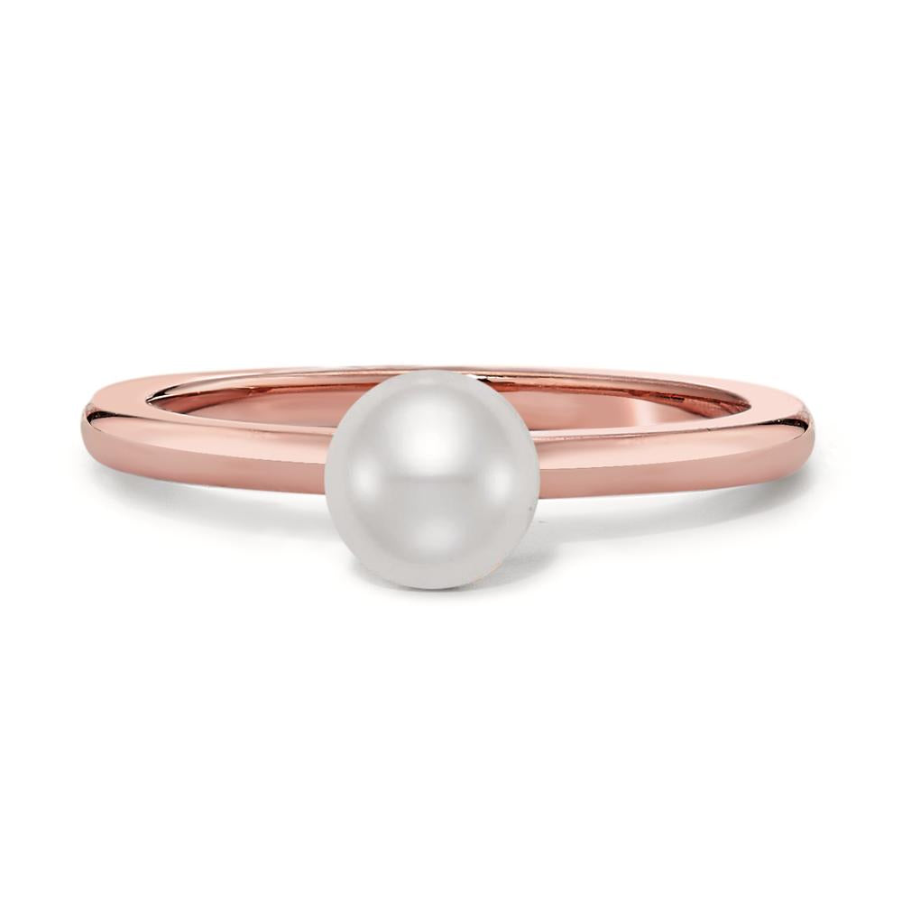 Ring Stainless steel Rose IP coated Shell pearl