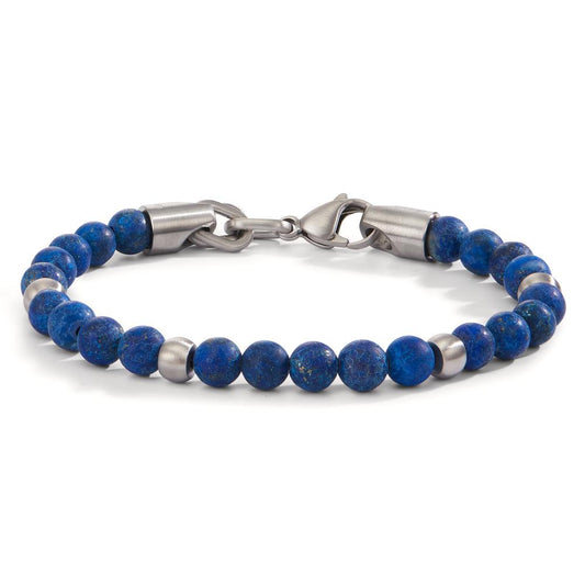 Bracelet Acier inoxydable Lapis-lazuli 21 cm Ø6.5 mm