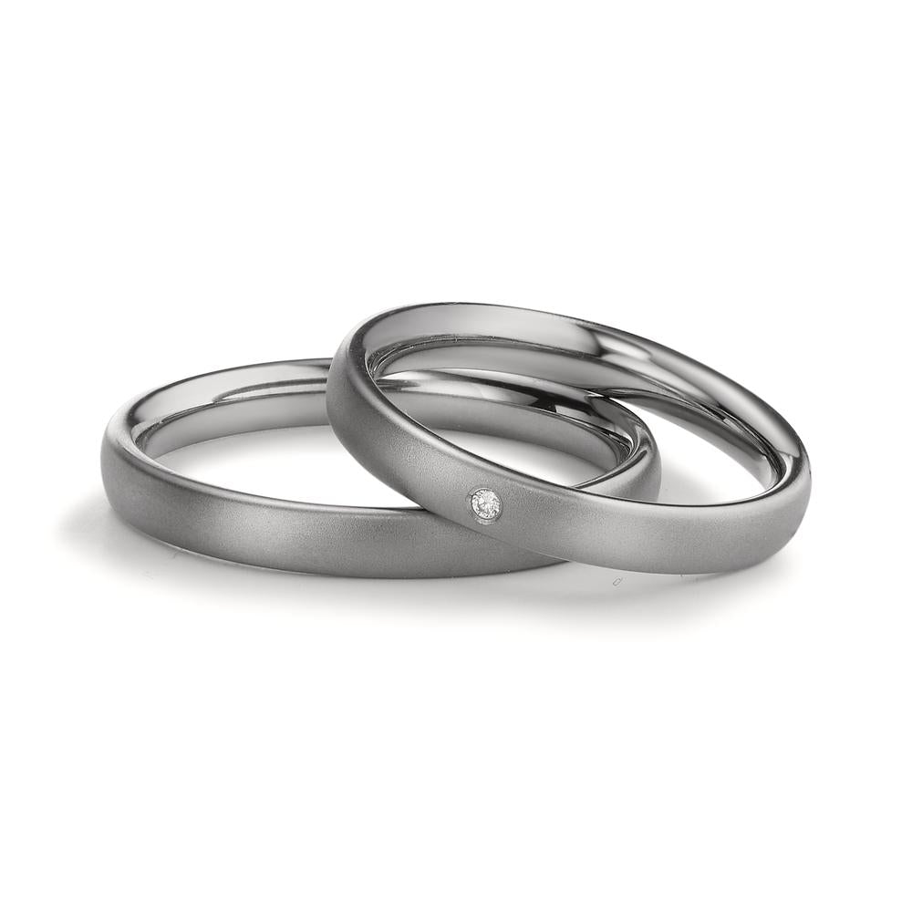 Partnerring Titan Diamant 0.01 ct, w-si