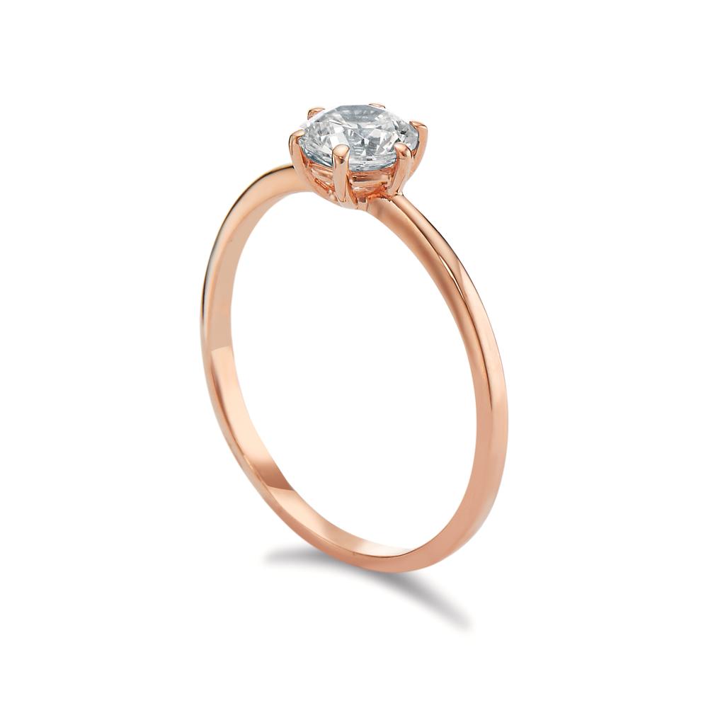 Fingerring 585/14 K Rotgold Zirkonia Ø5.5 mm