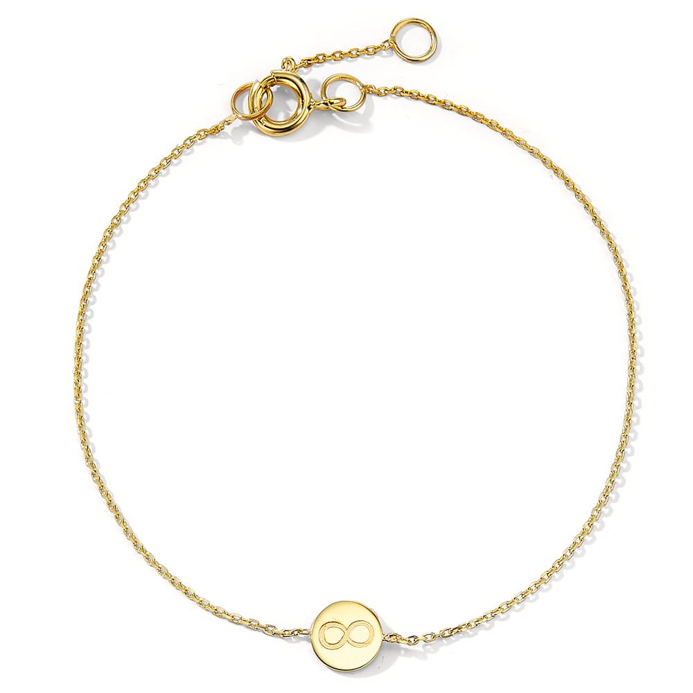 Armband 585/14 K Gelbgold Infinity verstellbar