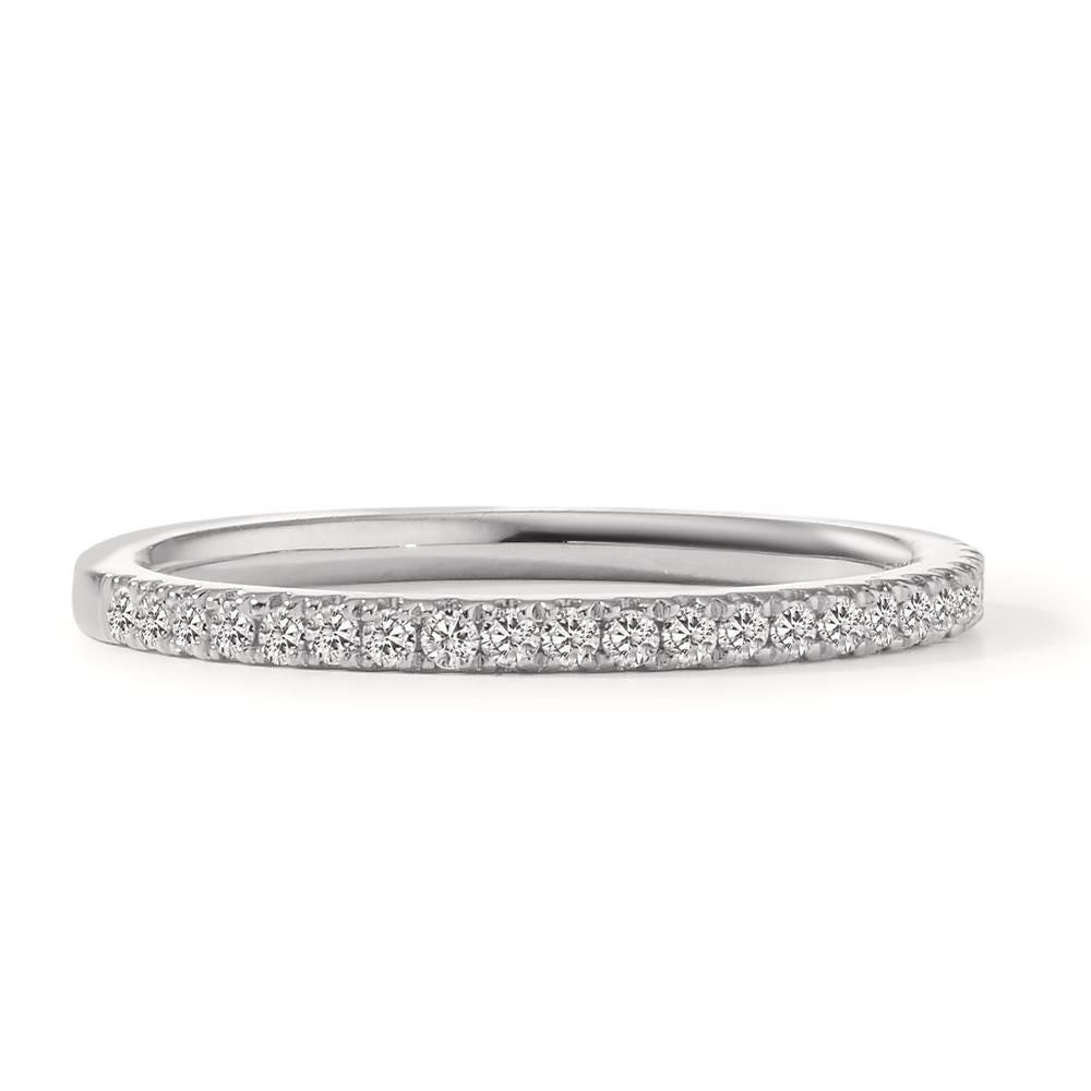 Bague d'éternité Or blanc 18K Diamant 0.165 ct, 23 Pierres, w-si