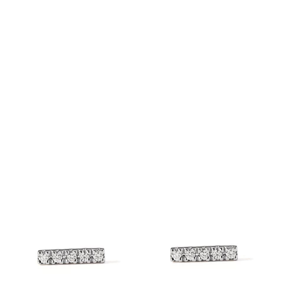 Ohrstecker 750/18 K Weissgold Diamant 0.05 ct, 5 Steine, w-si