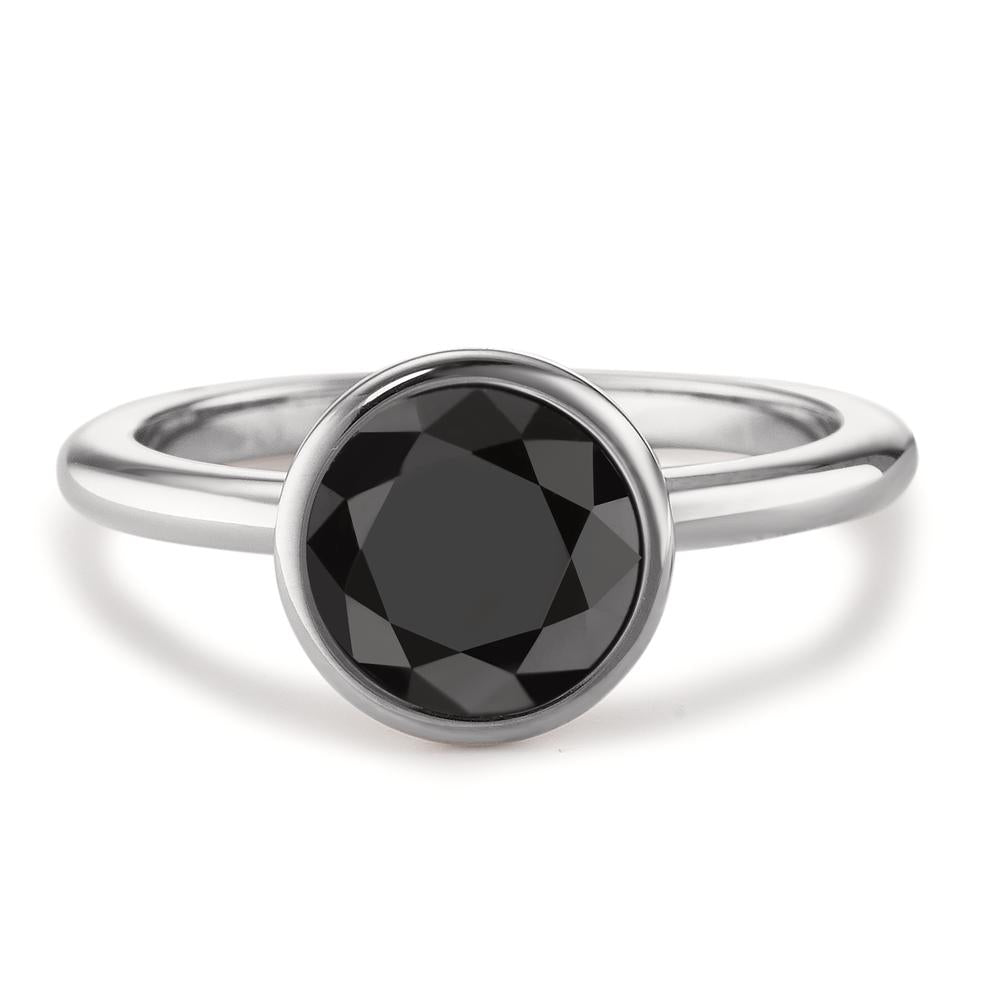 Ring Stainless steel Zirconia Black Ø9.5 mm