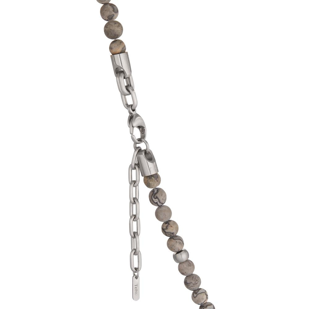 Necklace Stainless steel Jasper 72 Stones 50 cm Ø6.5 mm