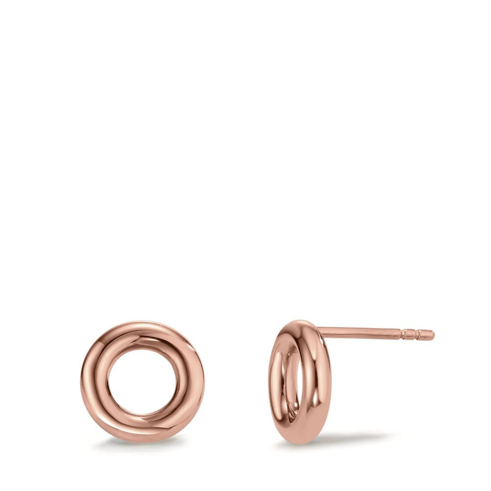 Clous d'oreilles Acier inoxydable rosé PVD Ø10 mm