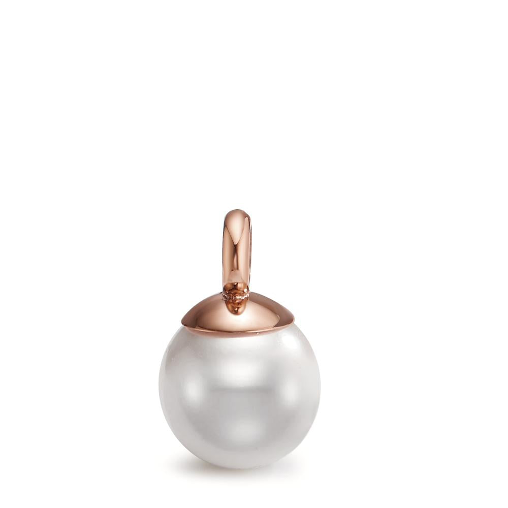 Pearl Drop Anhänger Arya, Edelstahl-Rosé mit Muschelperle Ø9mm