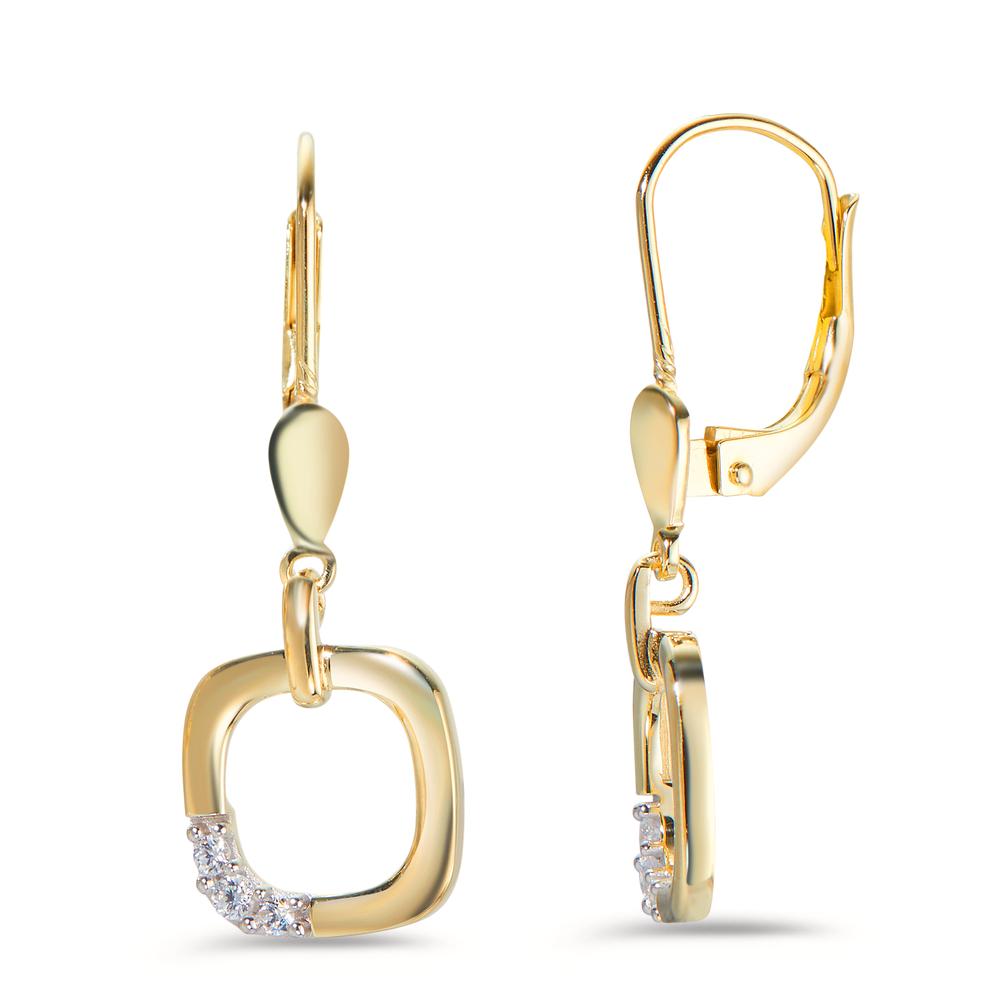 Pendientes Oro amarillo de 585/14 kt. Circonita 6 piedras