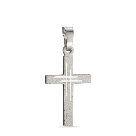 Pendentif Argent Rhodié Croix