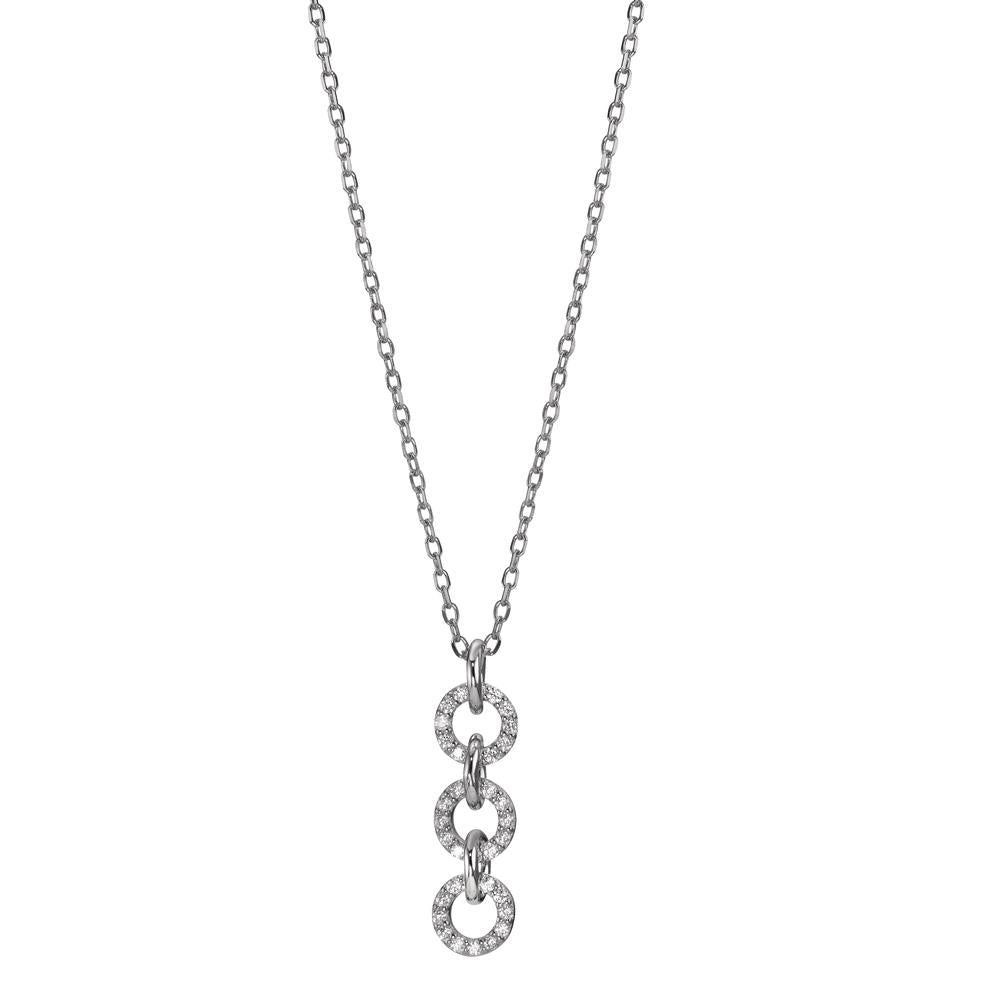 Collier Argent Zircone Rhodié 42-45 cm