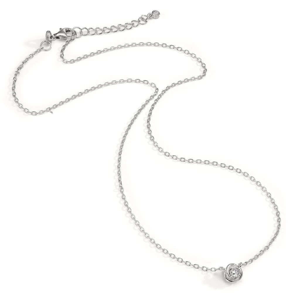 Collier Argent Zircone Rhodié 42-45 cm