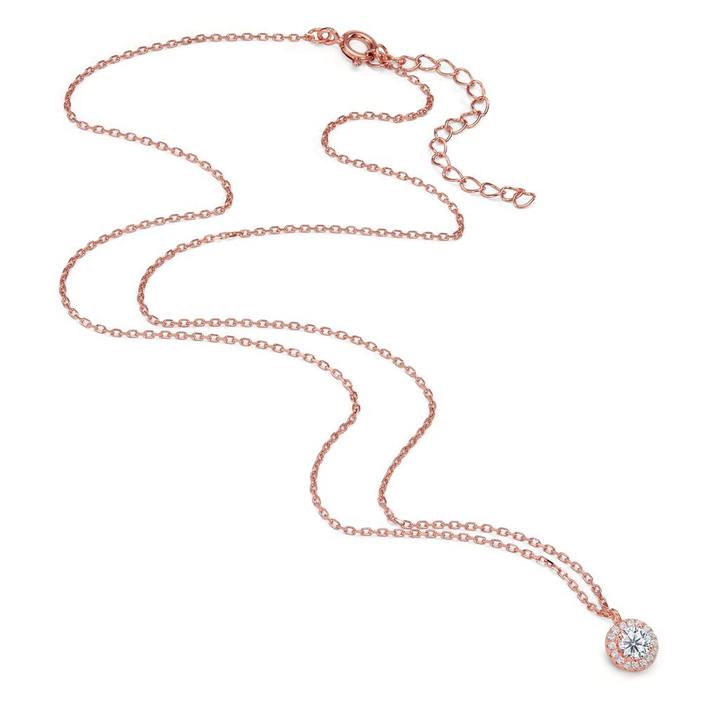 Collier Silber Zirkonia rosé vergoldet verstellbar