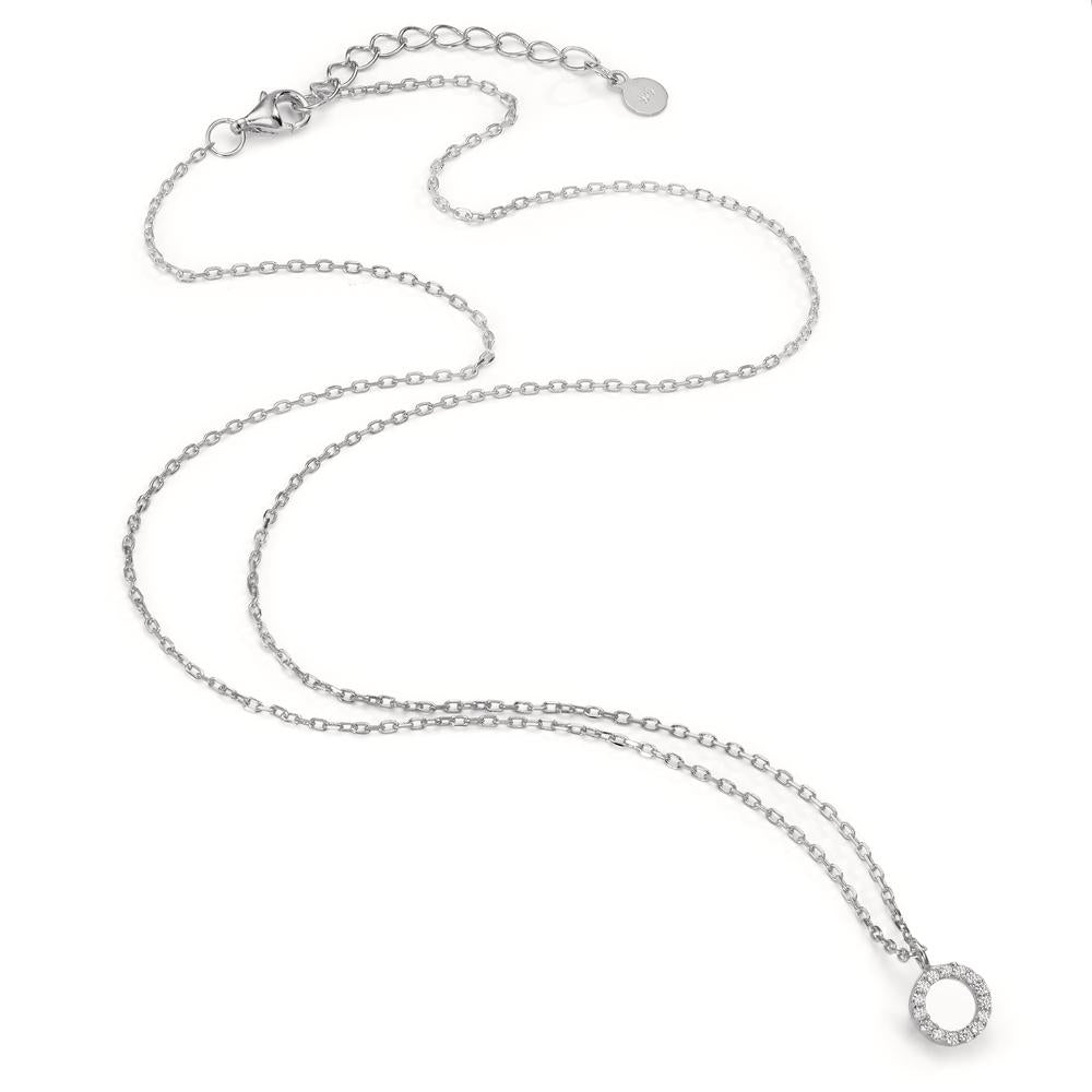 Collier Silber Zirkonia rhodiniert verstellbar Ø6.5 mm