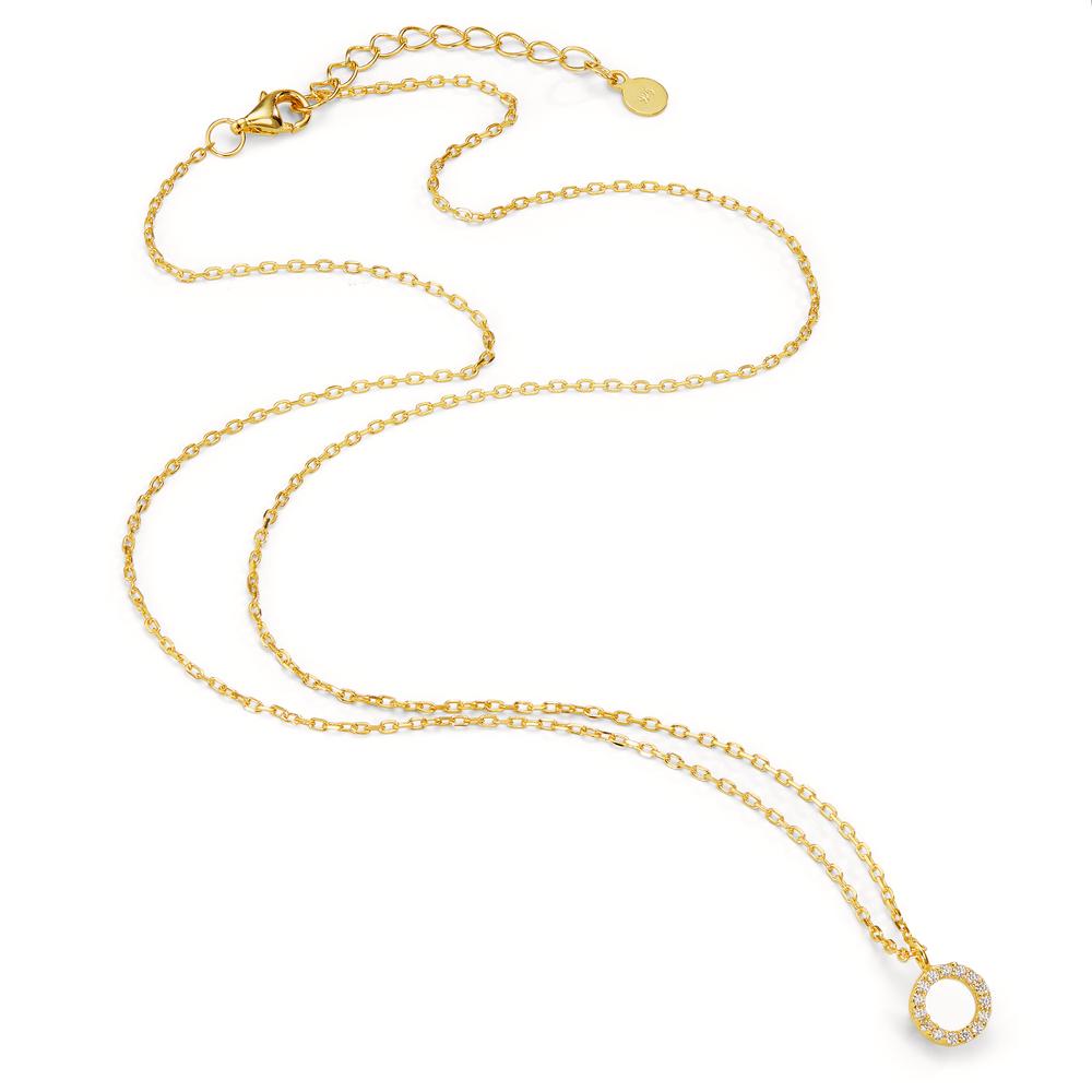 Collana Argento Zirconia giallo dorato 42-45 cm Ø6.5 mm