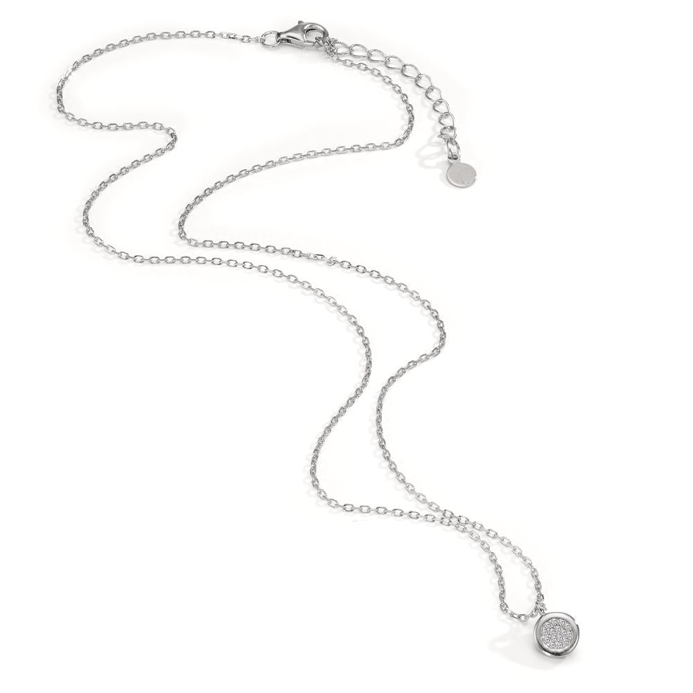 Collier Silber Zirkonia rhodiniert verstellbar Ø6.5 mm