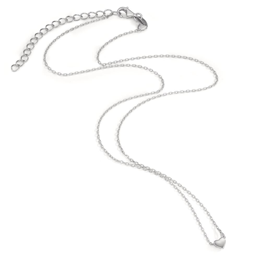 Collier Argent Rhodié Coeur 40-45 cm