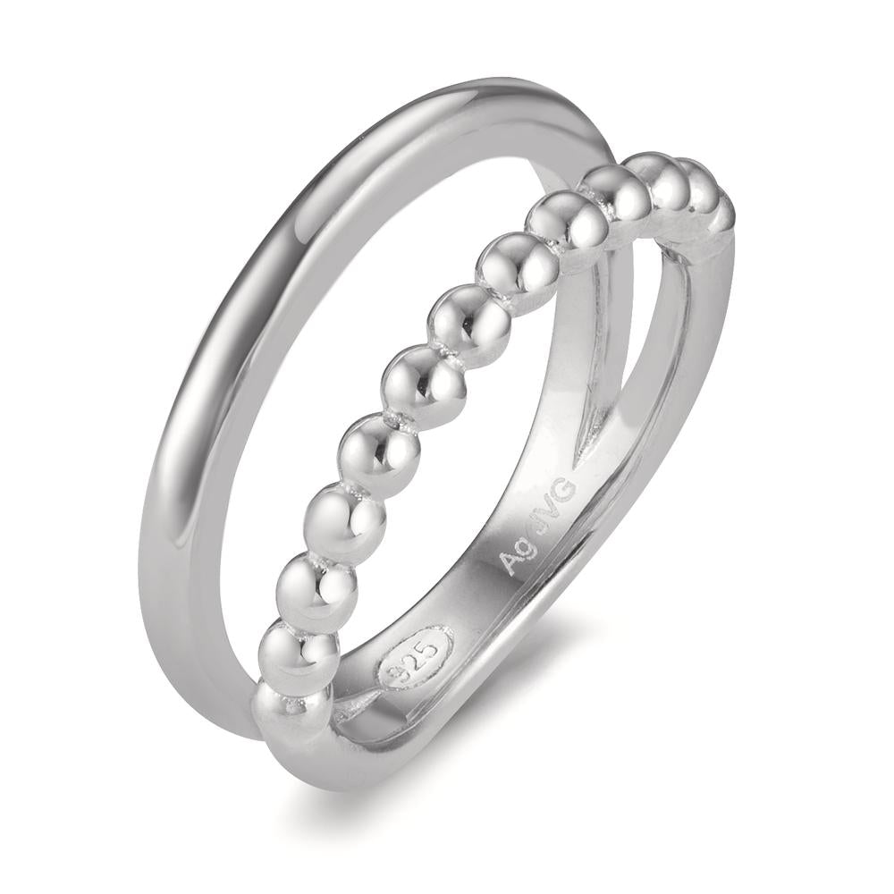 Fingerring Silber rhodiniert