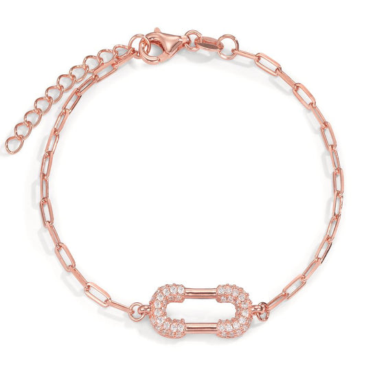 Armband Silber Zirkonia rosé vergoldet verstellbar