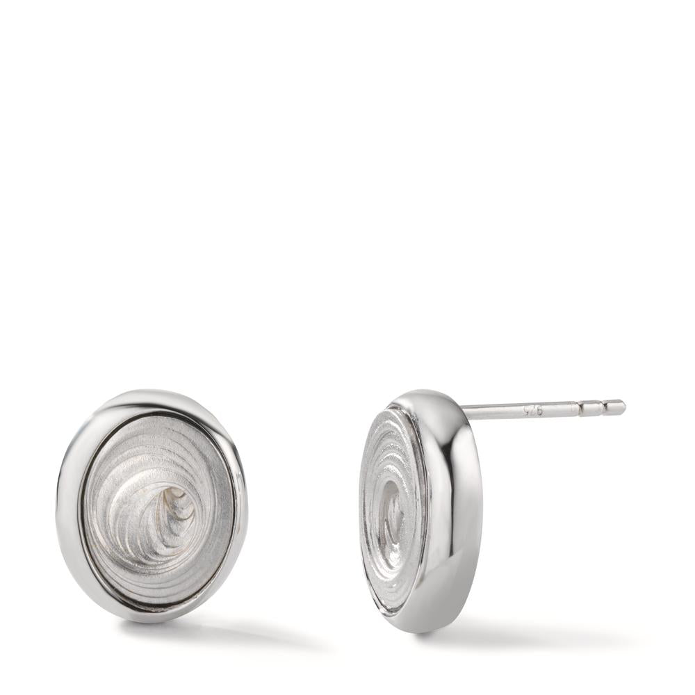 Stud earrings Silver Rhodium plated