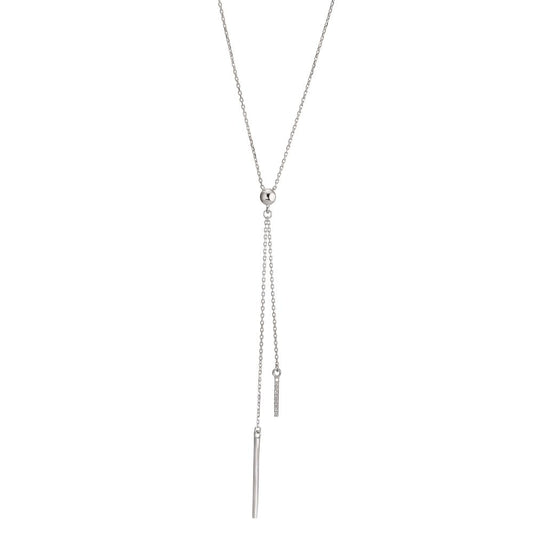 Y-Collier 585/14 K Weissgold Zirkonia verstellbar