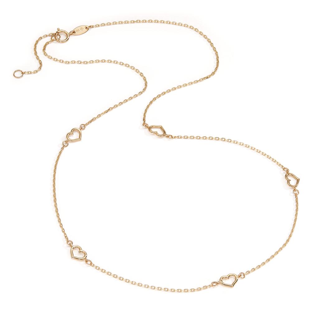 Necklace 14k Yellow Gold Heart 40-43 cm