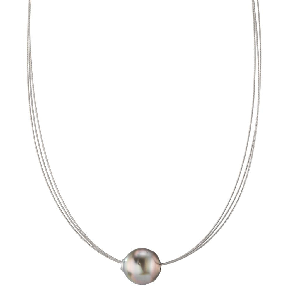 Collier Acier inoxydable perle de Tahiti 42 cm