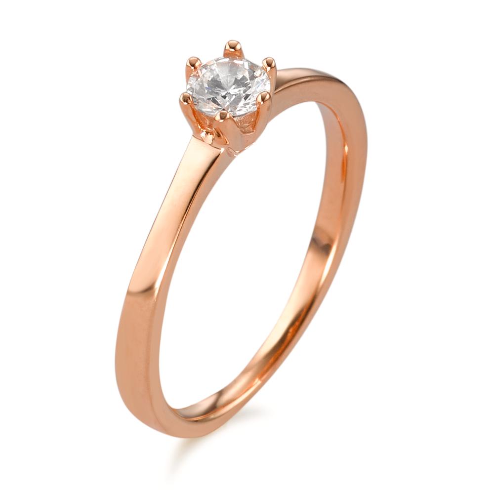 Solitär Ring 375/9 K Rosegold Zirkonia