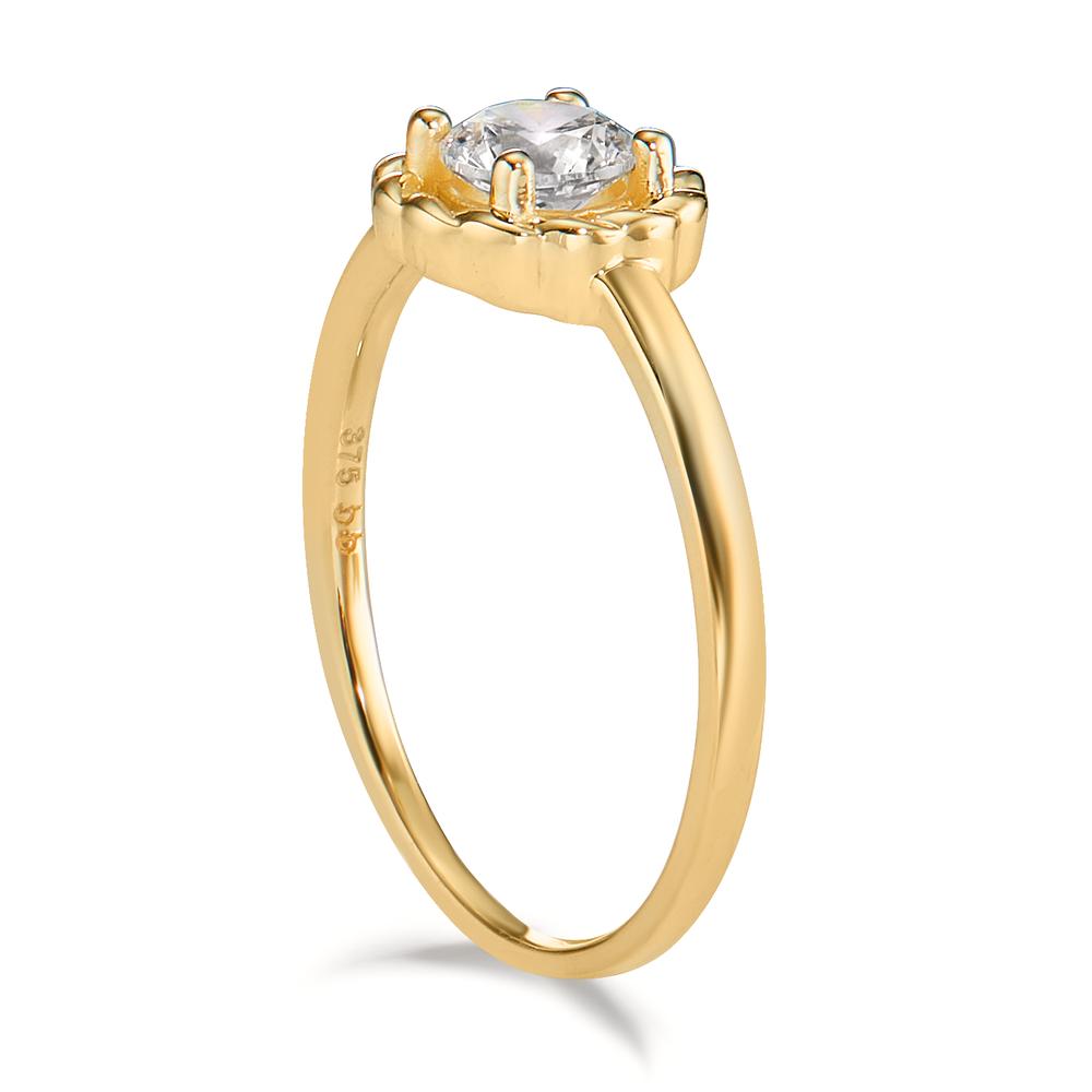 Fingerring 375/9 K Gelbgold Zirkonia Ø7.5 mm