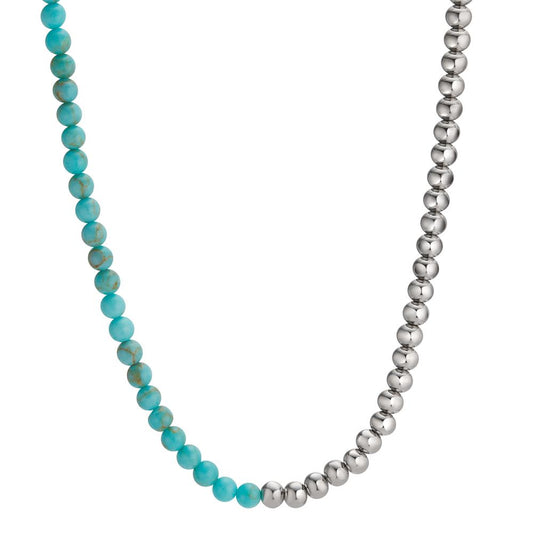 Necklace Stainless steel Turquoise 42-45 cm Ø4 mm