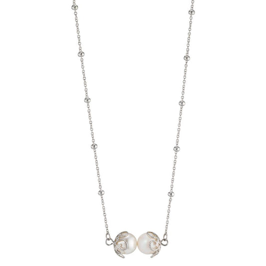 Necklace Stainless steel Shining pearls 39-44 cm