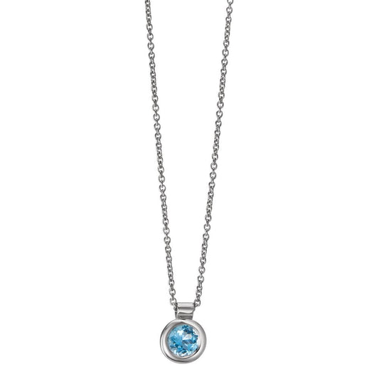 Necklace 18k White Gold Topaz 40-42 cm