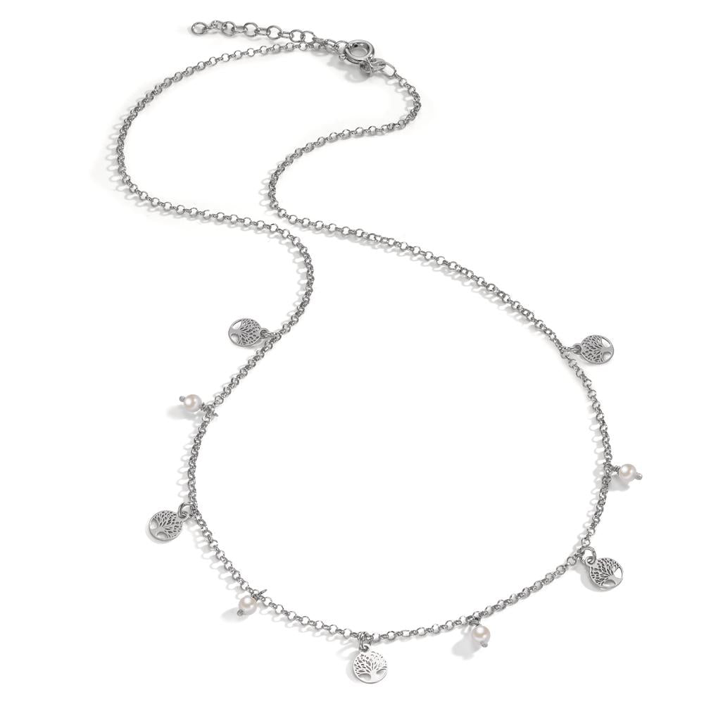 Collier Silber rhodiniert shining Pearls Lebensbaum verstellbar