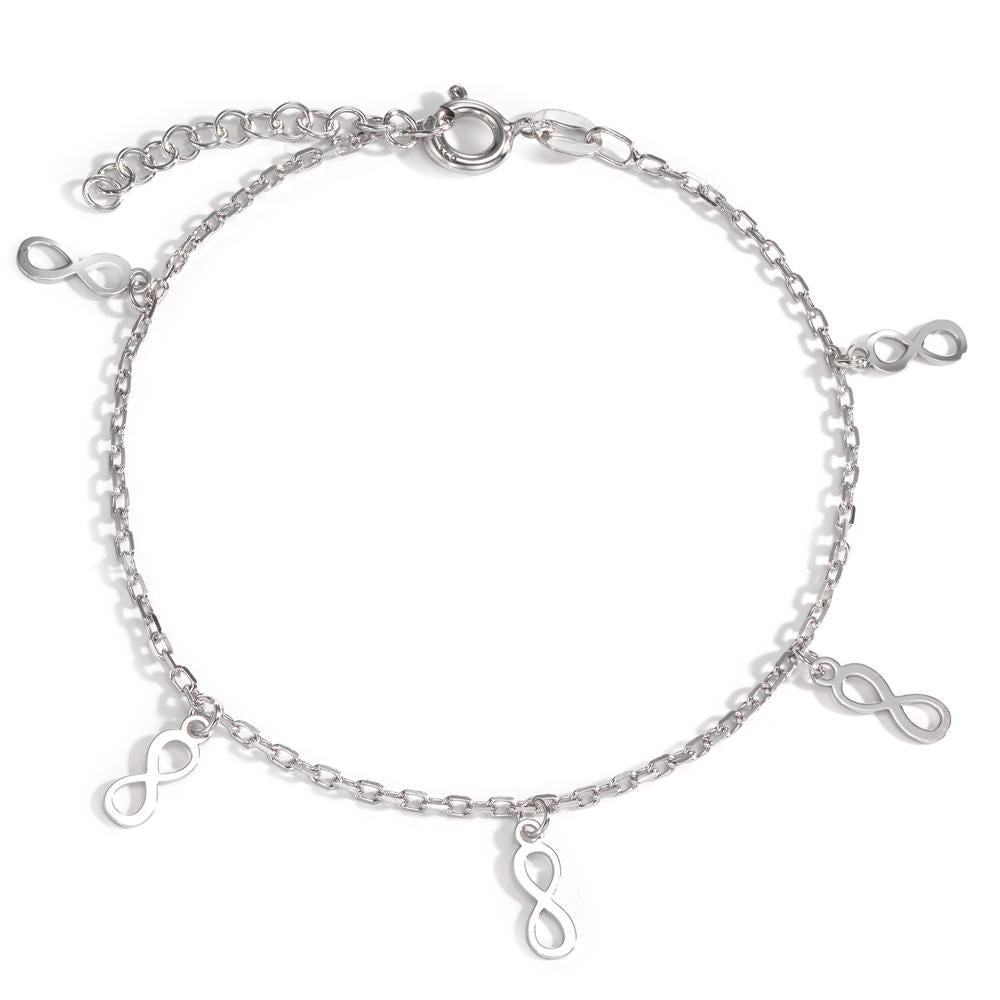 Armband Silber rhodiniert Infinity verstellbar