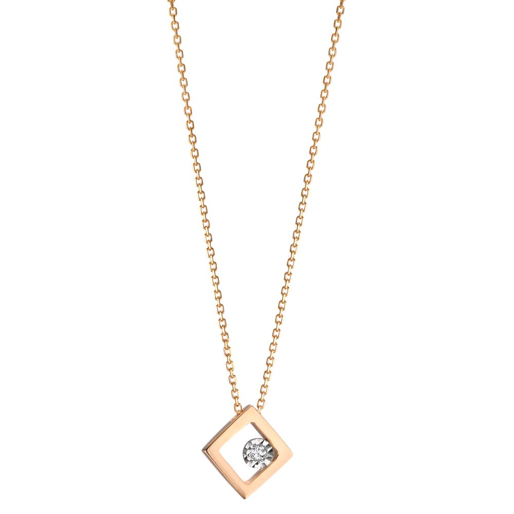 Necklace 18k Yellow Gold Diamond 0.008 ct, w-si 40-42 cm