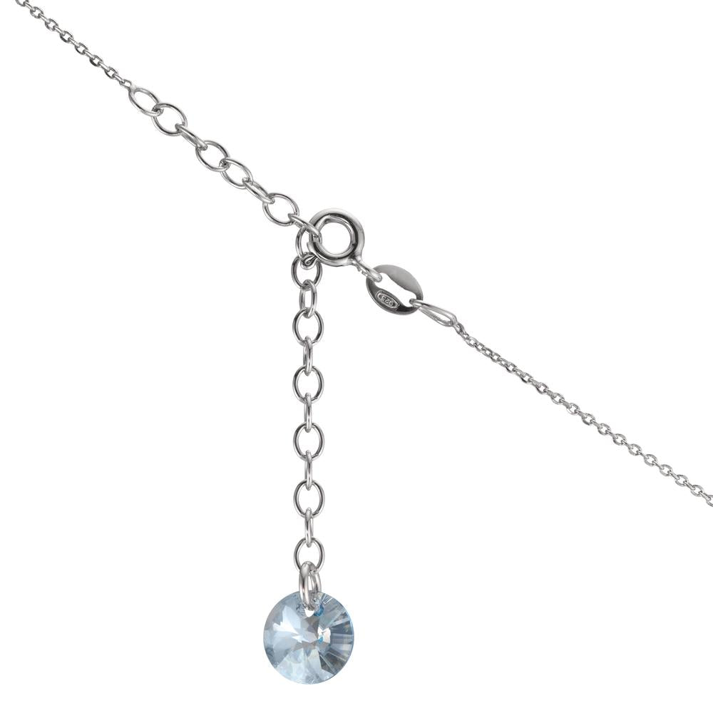 Collana Argento Zirconia acqua rodiato 42-47 cm