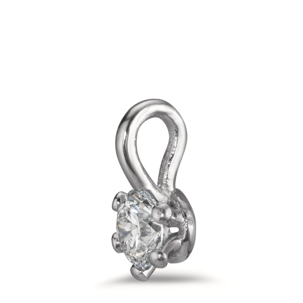 Anhänger 950 Platin Diamant 0.50 ct, w-si, GIA Ø6 mm