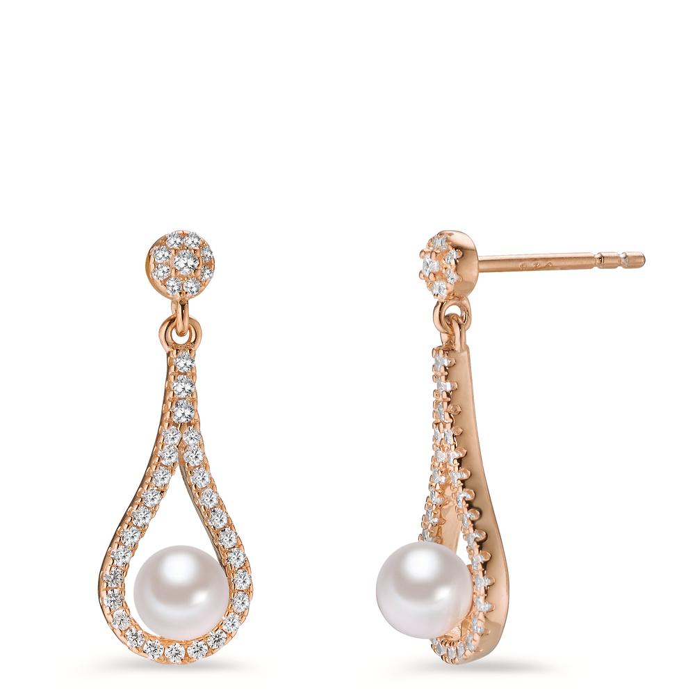 Ohrhänger Silber Zirkonia rosé vergoldet shining Pearls