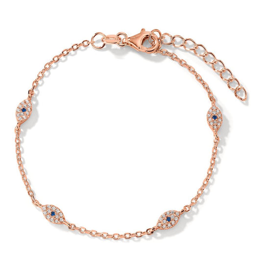 Armband Silber Zirkonia rosé vergoldet verstellbar